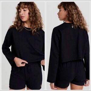 NWOT Free People Black Long Sleeve Romper